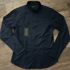 Men's Tailored Athlete Navy Blue Dress Shirt